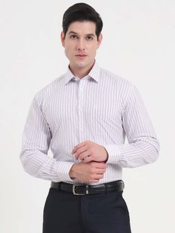 JadeBlue - Men Pink Stripes Formal Shirt
