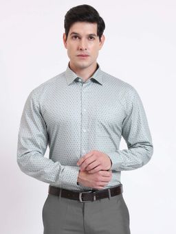 JadeBlue - Men Blue Printed Formal Shirt