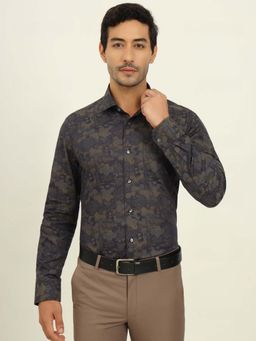 JadeBlue - Men Grey Printed Formal Shirt