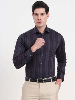 JadeBlue - Men Multi-Color Stripes Formal Shirt
