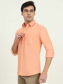 JadeBlue - Men Orange Solid Casual Shirt