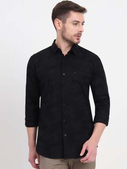 JadeBlue - Men Black Printed Casual Shirt