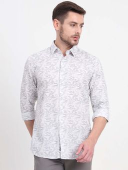 JadeBlue - Men Grey Printed Casual Shirt