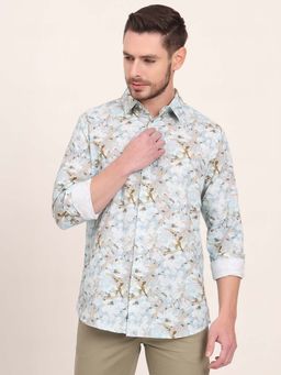 JadeBlue - Men Blue Printed Casual Shirt