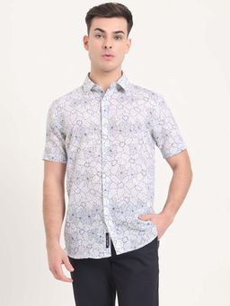 JadeBlue - Men Blue Printed Casual Shirt