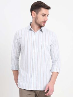 JadeBlue - Men Multi-Color Stripes Casual Shirt