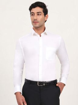Metal - Men White Solid Formal Shirt