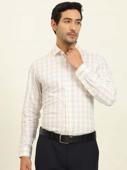 Metal - Men Pink Checks Formal Shirt