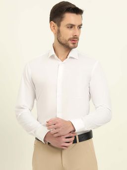 Metal - Men White Solid Formal Shirt