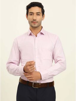 Metal - Men Pink Solid Formal Shirt