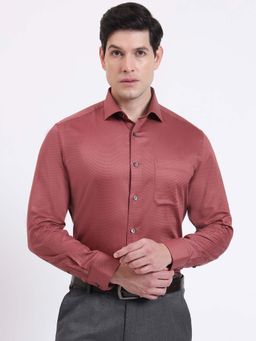 Metal - Men Rust Solid Formal Shirt