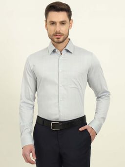 JadeBlue - Men Grey Checks Formal Shirt