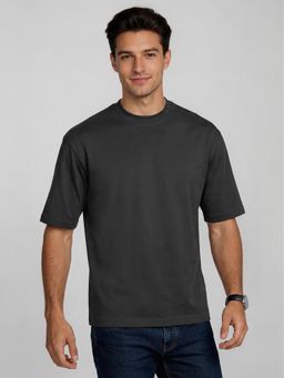 R&B - Dark Grey Solid Mens Short Sleeves T-Shirt