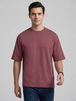 R&B - Mauve Solid Mens Short Sleeves T-Shirt
