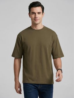 R&B - Olive Solid Mens Short Sleeves T-Shirt