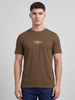 R&B - Brown Printed Mens Short Sleeves T-Shirt