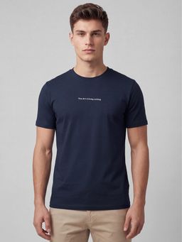 R&B - Blue Printed Mens Short Sleeves T-Shirt