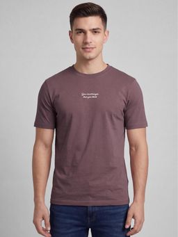 R&B - Mauve Printed Mens Short Sleeves T-Shirt