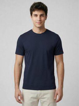 R&B - Blue Solid Mens Short Sleeves T-Shirt