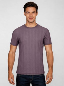 R&B - Mauve Texutred Mens Short Sleeves T-Shirt