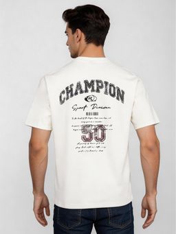 R&B - Cream Typography Mens Short Sleeves T-Shirt