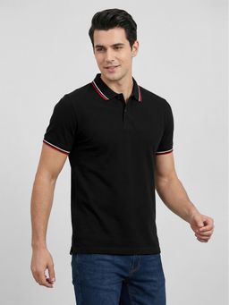 R&B - Black Solid Mens Short Sleeves T-Shirt