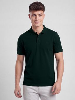 R&B - Black Solid Mens Short Sleeves Polo T-Shirt