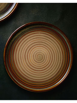 Amalfiee Ceramics - Exclusive Vriksh Raised Rimmed Dinner Plate Set Of 6