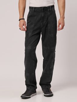 Style Quotient - Men Black Relaxed Loose Fit Jeans