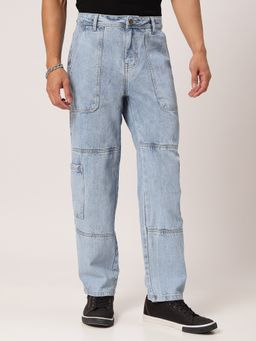 Style Quotient - Men Blue Relaxed Loose Fit Jeans