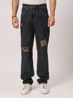 Style Quotient - Men Blue Relaxed Fit High Rise Cotton Jeans