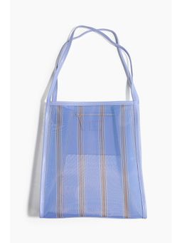 H&M - Women Blue Mesh Tote Bag