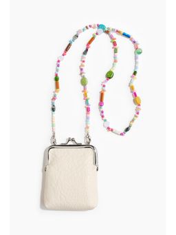 H&M - Women White Beaded-Strap Crossbody Bag