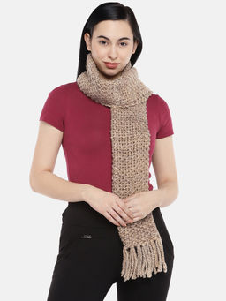 Magic Needles - Seed Stitch Thick Scarf with Tassels