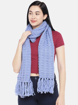 Magic Needles - Checks Scarf with Tassels