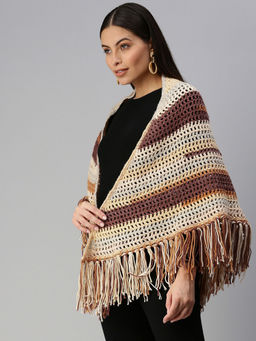 Magic Needles - Shades Of Brown Shawl Scarf
