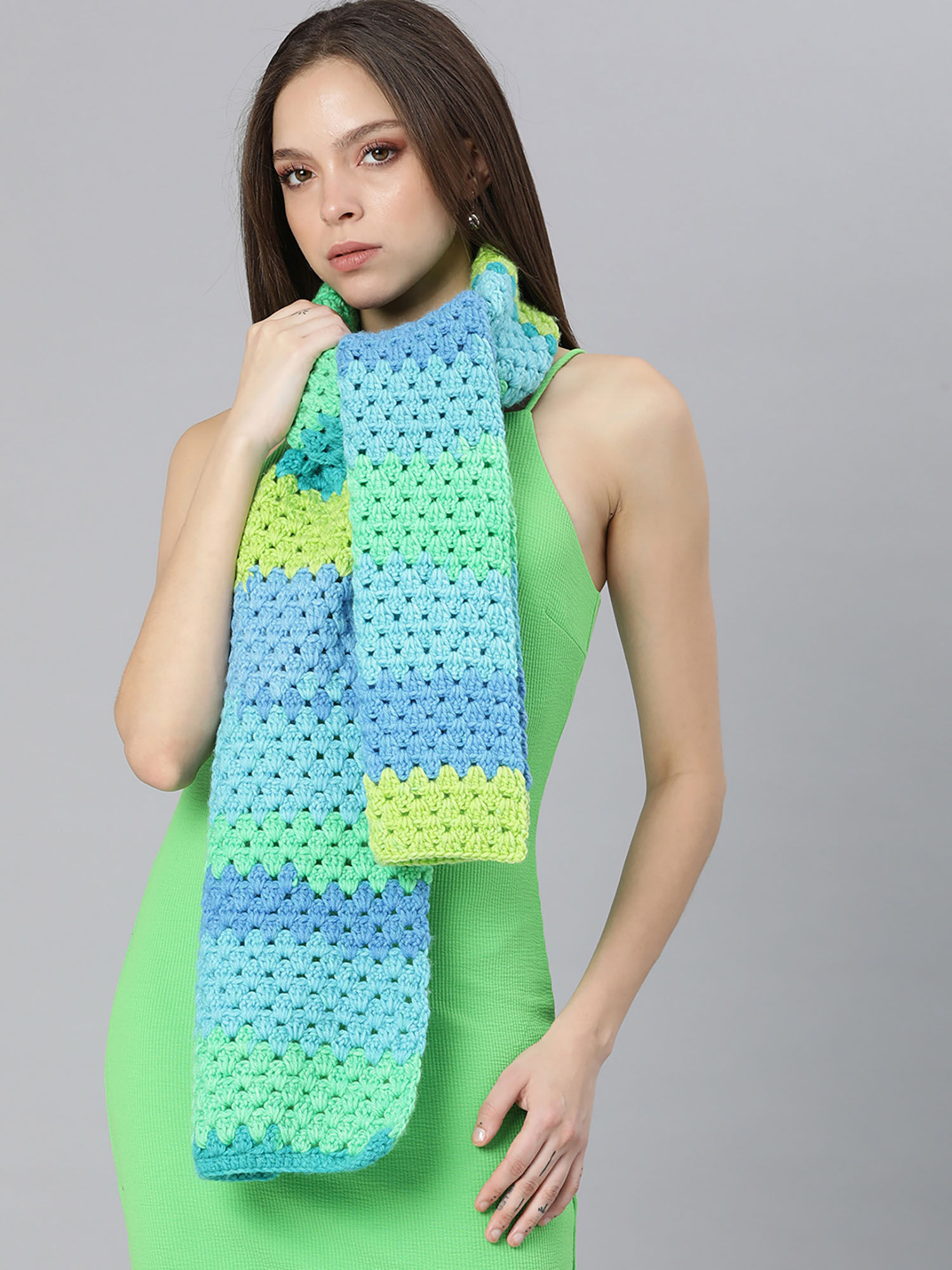 magic needles Color Block Scarf-picture-13