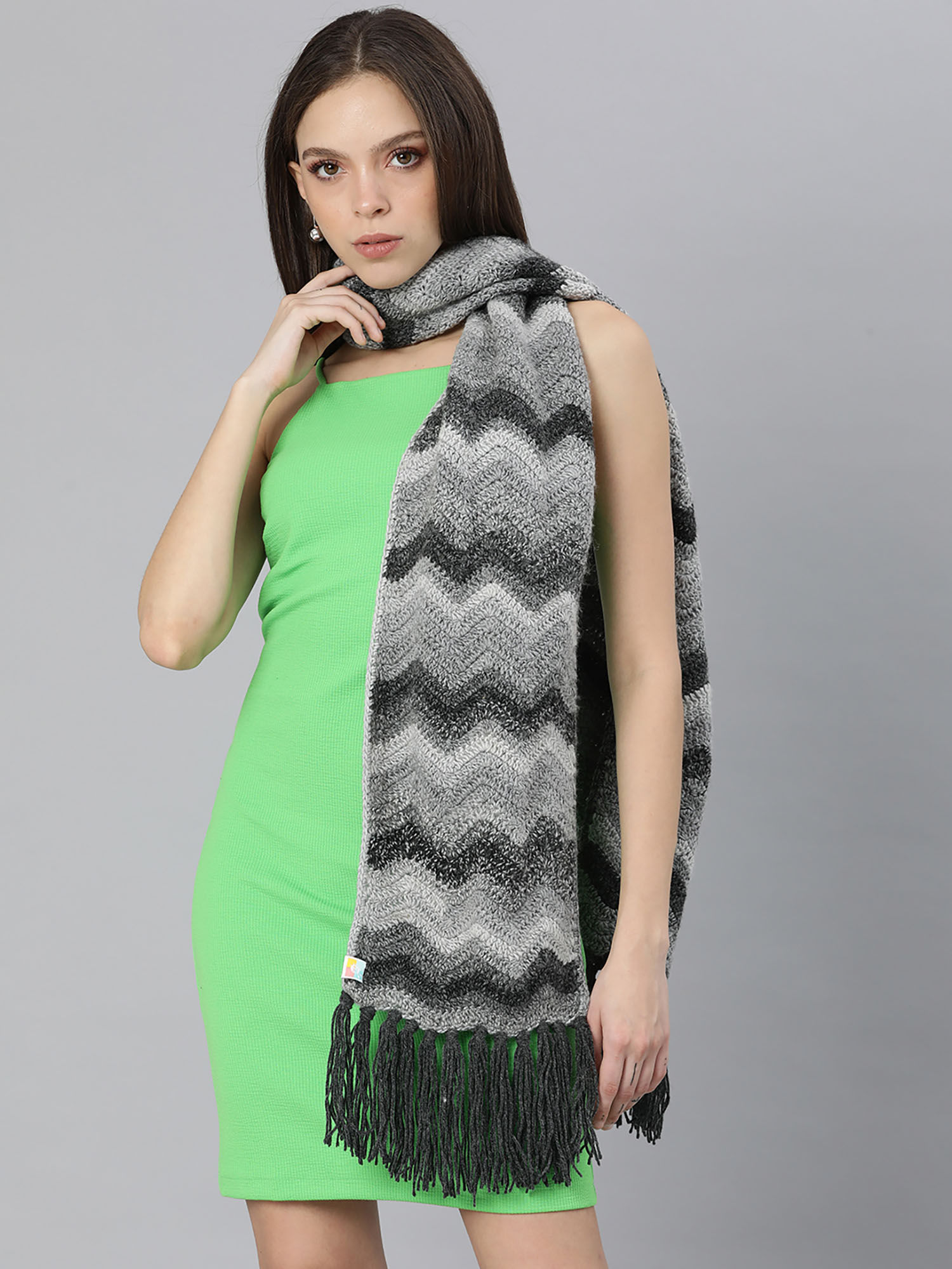 magic needles Shades Of Grey Waves Scarf-picture-32