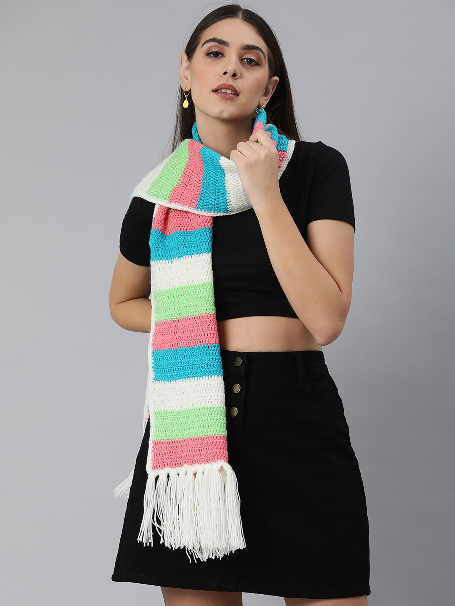 magic needles Crochet Scarf with Tassels-picture-36