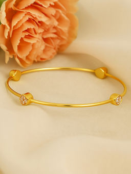 Estele - Stylish Gold Plated Bracelet Bangle|Simple Kada for Everyday Use