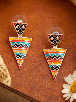 Estele - Trendy Multicolor Triangle Earrings|Stylish Casual & Office Wear