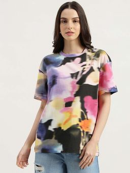 United Colors of Benetton - Multi-Color Round Neck Floral T-Shirt