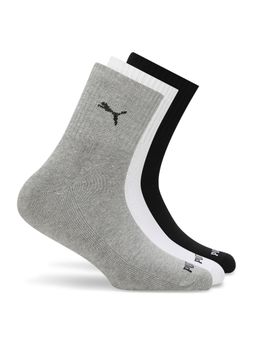 Puma - Unisex Multi-Color Solid Socks (Pack of 3)