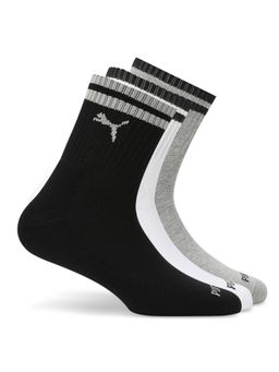 Puma - Unisex Multi-Color Solid Socks (Pack of 3)