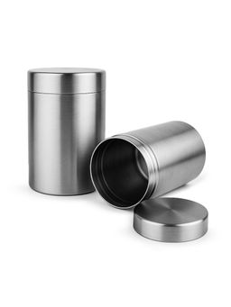 Wonderchef - Modena 2 Pc Set with Lid, Moisture-free Food Storage, Wide Mouth Silver