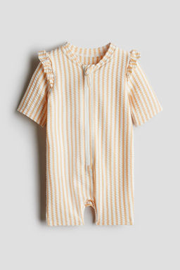 H&M - Girls Orange Swimsuit With Upf 50