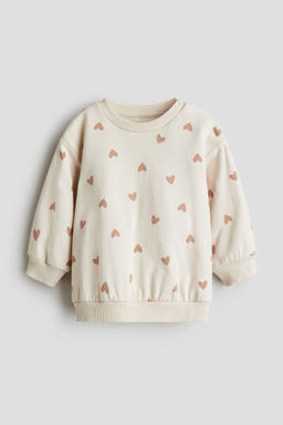H&M - Boys Beige Cotton Sweatshirt