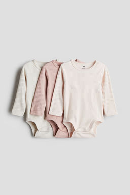 H&M - Boys 3-Pack Ribbed Bodysuits