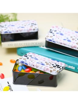 Voncasa - Floral Tin Storage Box - Set of 3, Multi-Color