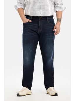 Snitch - Navy Blue Washed Slim Casual Jeans for Men